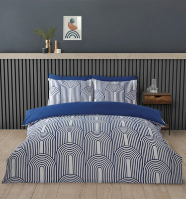 Rapport  Geometric Arches Blue Duvet Cover Set King Bedding Set - image 1