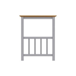 Oak Veneer Grey Side Table With Storage Ready Assembled Living Room - thumbnail 4
