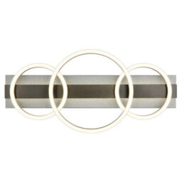Luminosa Lighting Luminosa Norberto Tripple Ring Semi Flush Ceiling Light Matt Black Led 4000K - thumbnail 5