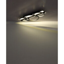 Luminosa Lighting Luminosa Norberto Tripple Ring Semi Flush Ceiling Light Matt Black Led 4000K - thumbnail 9