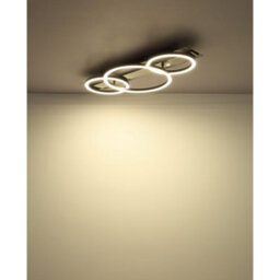 Luminosa Lighting Luminosa Norberto Tripple Ring Semi Flush Ceiling Light Matt Black Led 4000K - thumbnail 8