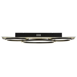 Luminosa Lighting Luminosa Norberto Tripple Ring Semi Flush Ceiling Light Matt Black Led 4000K - thumbnail 7