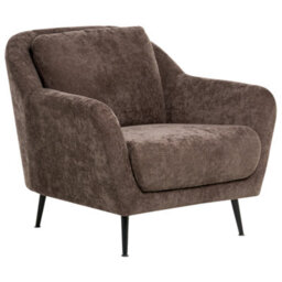 Beliani Living Room Set 3 Seater Eiby Chenille Dark Brown - thumbnail 4
