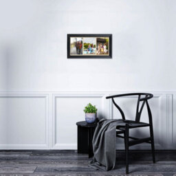 AK Frames 16X8 Black Classic Multi Photo Frame With Ivory Mount - Holds 3 Apertures (3X) 7X5 Photos - thumbnail 3