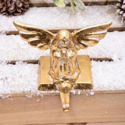 Annibells Gold Metal Angel Christmas Stocking Hook Hanger - thumbnail 3