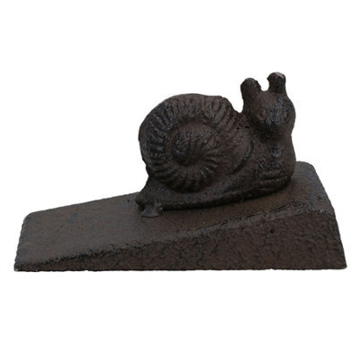 AB Tools Snail Door Stop Cast Iron Metal Rustic Doorstop Wedge House Home Animal - image 1