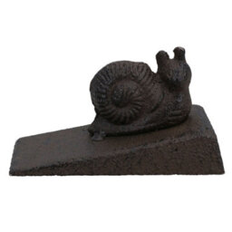 AB Tools Snail Door Stop Cast Iron Metal Rustic Doorstop Wedge House Home Animal - thumbnail 1