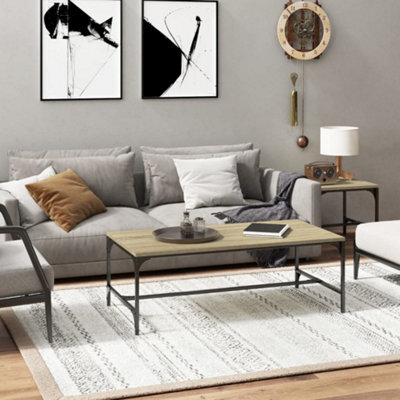 Berkfield Coffee Table Sonoma Oak 100X50X35 Cm Engineered Wood - image 1