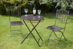 Garden Market Place Versailles Style Metal Garden Bistro Set In Antique Bronze Finish - thumbnail 5
