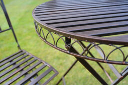 Garden Market Place Versailles Style Metal Garden Bistro Set In Antique Bronze Finish - thumbnail 2