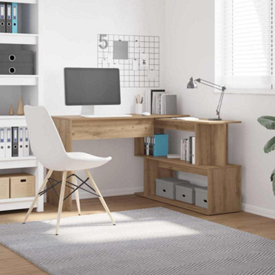 Walplus Corner Desk Artisan Oak 200.5X50X76 Cm Engineered Wood - image 1
