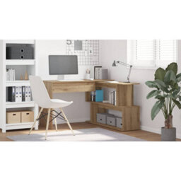 Walplus Corner Desk Artisan Oak 200.5X50X76 Cm Engineered Wood - thumbnail 3