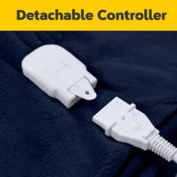 Air Pro Heated Throw - Electric Blanket - Digital Controller - Timer Up To 9 Hour, 6 Settings - Single 130X160Cm - Navy Shearling - thumbnail 4