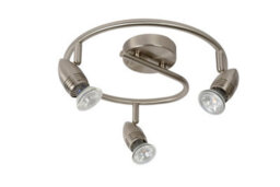 Lucide Caro-Led Modern Ceiling Spotlight 31Cm - Led - Gu10 - 3X5W 2700K - Satin Chrome - thumbnail 3