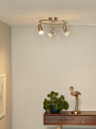 Lucide Caro-Led Modern Ceiling Spotlight 31Cm - Led - Gu10 - 3X5W 2700K - Satin Chrome - thumbnail 4