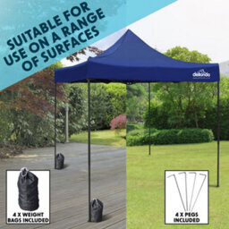 Loops Durable 3X3M Blue Pop-Up Gazebo With Water-Resistant Canopy For Outdoor Events - thumbnail 5