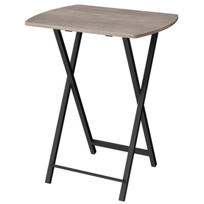 Folding Side Tv Tray Table End Stand 48X36X66Cm Grey - image 1