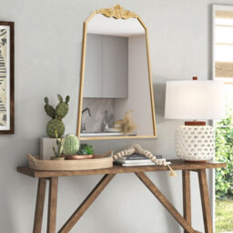 Living And Home Wall Mounted Gold Metal Framed Decorative Framed Mirror W 600mm X H 900mm - thumbnail 2