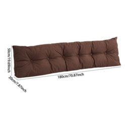 Darphe Brown Washable Wedge Headboard Pillow 180Cm W X 20Cm D X 50Cm H - thumbnail 7