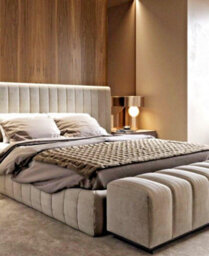 Stratus Interiors Continental Extra Wide Upholstered Panel Bed Frame Handmade In Uk - Metal Gaslift - Superking - thumbnail 4