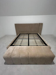 Stratus Interiors Continental Extra Wide Upholstered Panel Bed Frame Handmade In Uk - Metal Gaslift - Superking - thumbnail 5