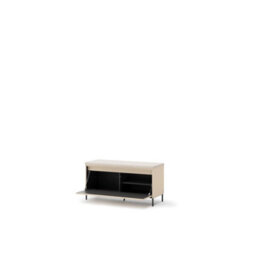 Arte Trend 05 Hallway Bench 101Cm - Beige & Black With Led Lighting And Pull-Down Door Storage - thumbnail 2
