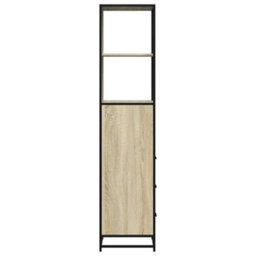 Berkfield Bathroom Cabinet Sonoma Oak 35X37.5X166 Cm Engineered Wood - thumbnail 7