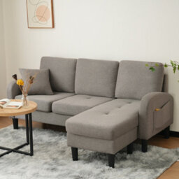 Matteo 3-Seater L-Shaped Corner Sofa With Reversible Chaise - Dark Grey - thumbnail 7