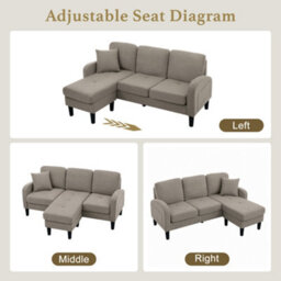 Matteo 3-Seater L-Shaped Corner Sofa With Reversible Chaise - Dark Grey - thumbnail 3