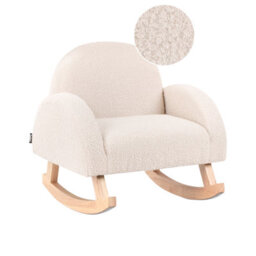 Beliani Kids Rocking Chair Hug Boucle Light Beige