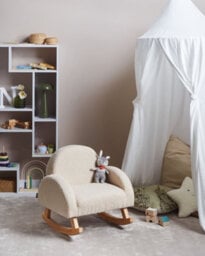 Beliani Kids Rocking Chair Hug Boucle Light Beige - thumbnail 2
