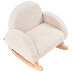 Beliani Kids Rocking Chair Hug Boucle Light Beige - thumbnail 7