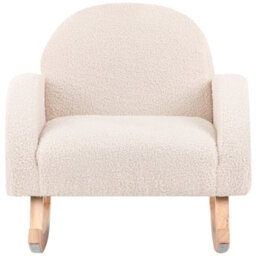 Beliani Kids Rocking Chair Hug Boucle Light Beige - thumbnail 5