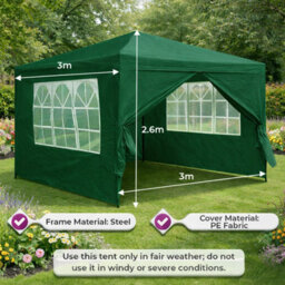 Neo 3Mx3M Light Weight Gazebo Waterproof Party Tent Marquee And Side Walls - thumbnail 5