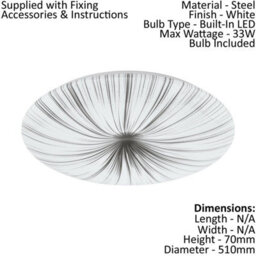 Modern 2 Pack Led Wall Flush Ceiling Lights In White And Silver Finish - thumbnail 2