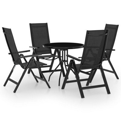 Walplus 5 Piece Bistro Set Black And Anthracite - image 1