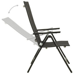 Walplus 5 Piece Bistro Set Black And Anthracite - thumbnail 8