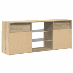 Walplus Tv Cabinet With Led Lights Sonoma Oak 120X30X50 Cm - thumbnail 9