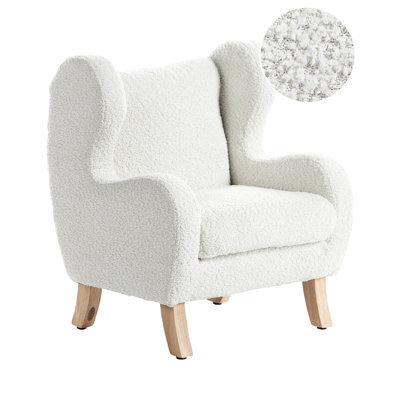 Beliani Kids Armchair Farum Boucle Off-White - image 1