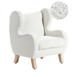 Beliani Kids Armchair Farum Boucle Off-White - thumbnail 1