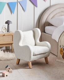 Beliani Kids Armchair Farum Boucle Off-White - thumbnail 2