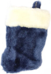 Shatchi Deluxe Velvet Santa Stocking Xmas Sock With Fur Christmas Decorations, Multi - thumbnail 3