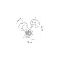 Luminosa Lighting Luminosa (0038 005) Wave Wall Lamp 2 Light G9, Rustic Gold - thumbnail 3