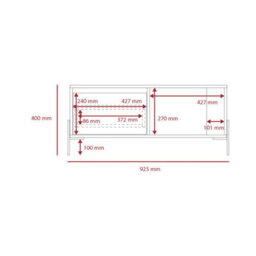 Core Products Dallas White Coffee Table With Drawer, H40.0Cm X W92.5Cm X D55.0Cm - thumbnail 6