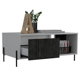 Core Products Dallas White Coffee Table With Drawer, H40.0Cm X W92.5Cm X D55.0Cm - thumbnail 4