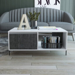 Core Products Dallas White Coffee Table With Drawer, H40.0Cm X W92.5Cm X D55.0Cm - thumbnail 8