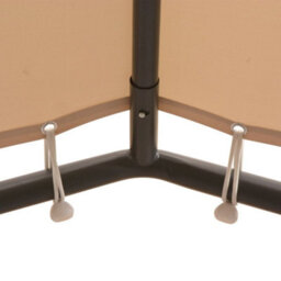 Berkfield Gazebo Pavilion Tent Canopy 4X4 M Steel Beige - thumbnail 3