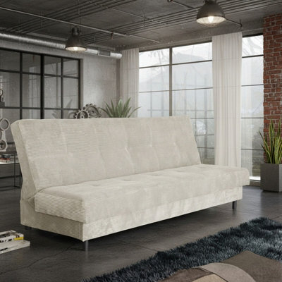 Enduro Xiv Modern Sofa Bed Has Click Clack Sleep Function Built In Bedding Storage And Comfortable Sleeping Area Beige - image 1
