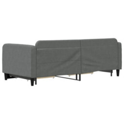 Berkfield Daybed With Trundle And Drawers Dark Grey 90X190 Cm Fabric - thumbnail 5