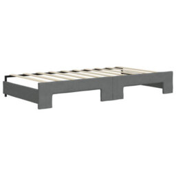 Berkfield Daybed With Trundle And Drawers Dark Grey 90X190 Cm Fabric - thumbnail 8